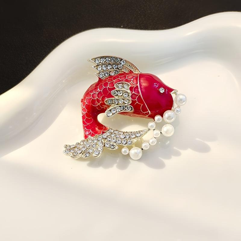 Удачи Карп Кои Прыгающий Драконьи Ворота Аксессуар Брошь 3*5CM