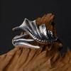 Silver Dragon Wings Devil Wings Coming Retro Smart Three-dimensional Retro Versatile Open Ring