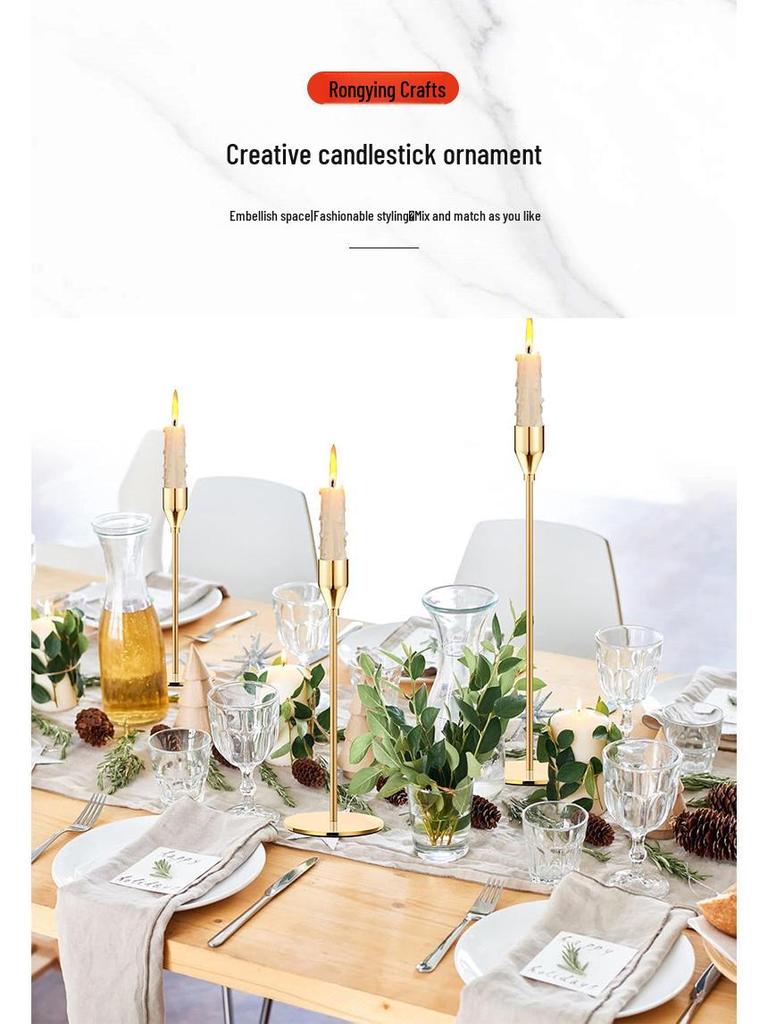 European Iron Candle Holder for Home and Wedding Décor, Living Room Decoration Craft.