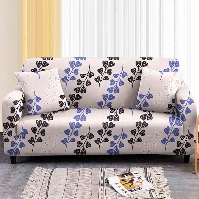 Flower Printing Stretch Sofa Cover Elastic Furniture Protector Slipcovers Couch Cover Sofa Covers For Living Room 1 /2 /3 /4 Seater