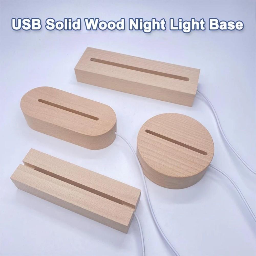 Night Light Wooden Led Base DIY Installation Light Base Durable Lamp Socket  Home Decor