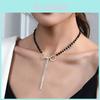 Elegant Korean Style Bowknot Zircon Necklace Perfect For Autumn Winter Fashion Lovers