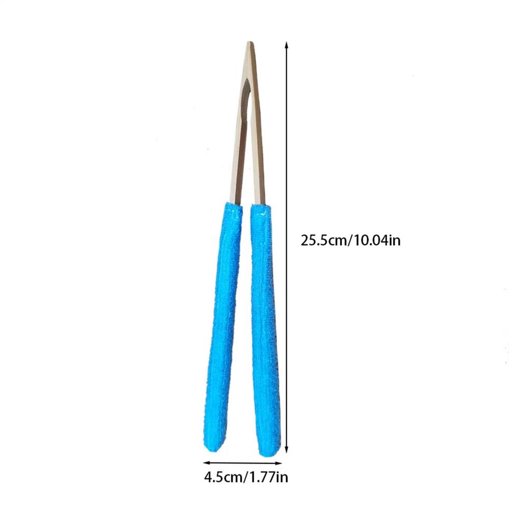 Leaf Cleaning Tongs Handheld Reusable Double-Sided Wood Handle Plant Leaf Cleaning Tongs For Indoor Outdoor Window Balcony Patio