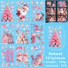 9PCS/Set Electrostatic Cartoon Santa Glass Decals Decorative Static Sticker  Home Decoration