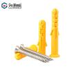Yellow Fish Plastic Expansion Tube/Screw Set (6/8/10) - Includes Anchors, Self-tapping Screws, and Rubber Plugs.