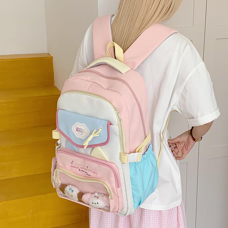 Japanese Style Sweet Anime Girl's Candy Color Lightweight Ita Backpack