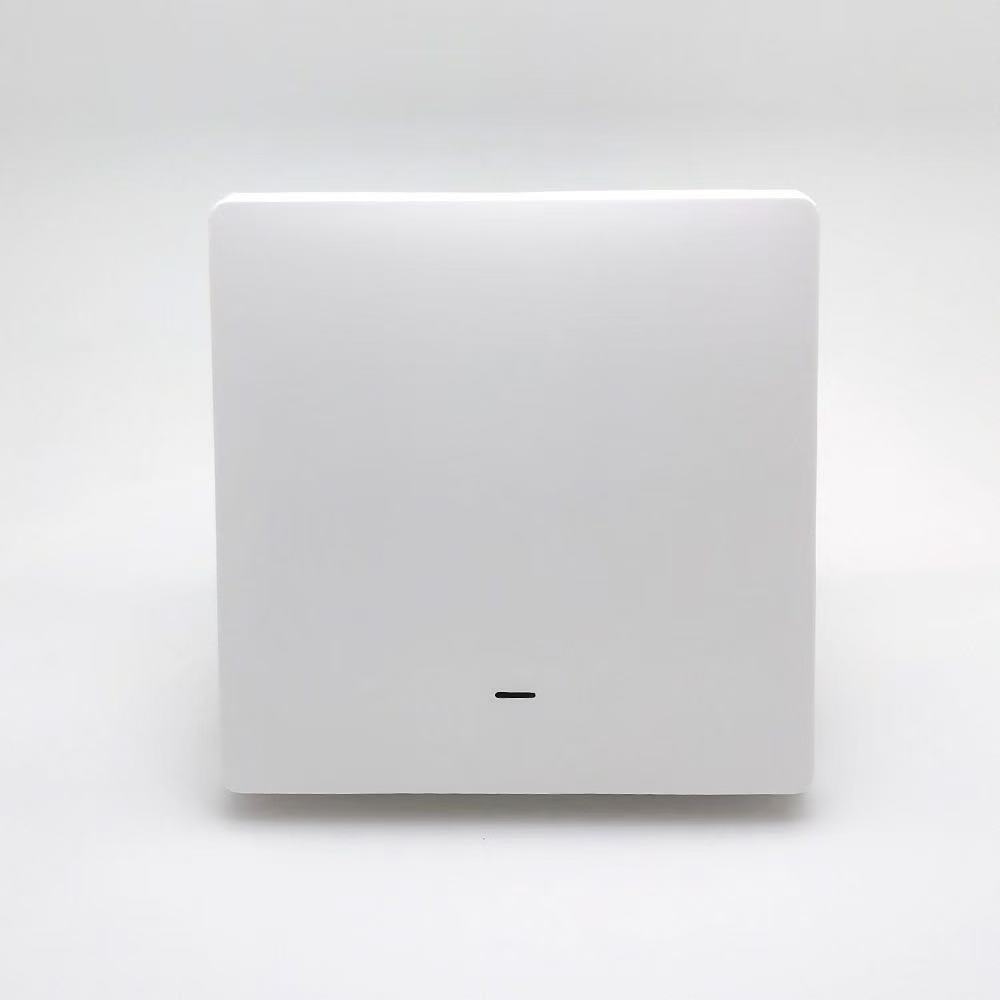 86-type European Standard Push-button WiFi Smart Switch 10A Waterproof PC Single-fire&neutral-fire Version Wall Switch for (Grey,Single live wire, 1-gang, white&Eu Standard) серый