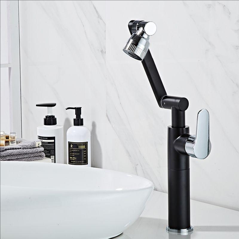 Robinet de lavabo de salle de bain en laiton antique Mélangeurs de cuisine universels Robinets Chaud Froid Ménager Modes doubles Rotatif Bidet Bras robotique