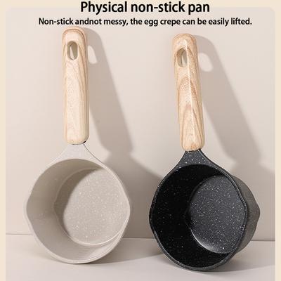 New 250ml Nonstick Small Pot Rapid Heating Small White Sauce Pan Flat Bottom Milk Pot Multifunctional Cooking Pot for Frying