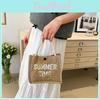 Stylish Street Fashion Canvas Tote Bag For Women 2024 New Linen Handbag Korean Style Commuter Casual Handbag