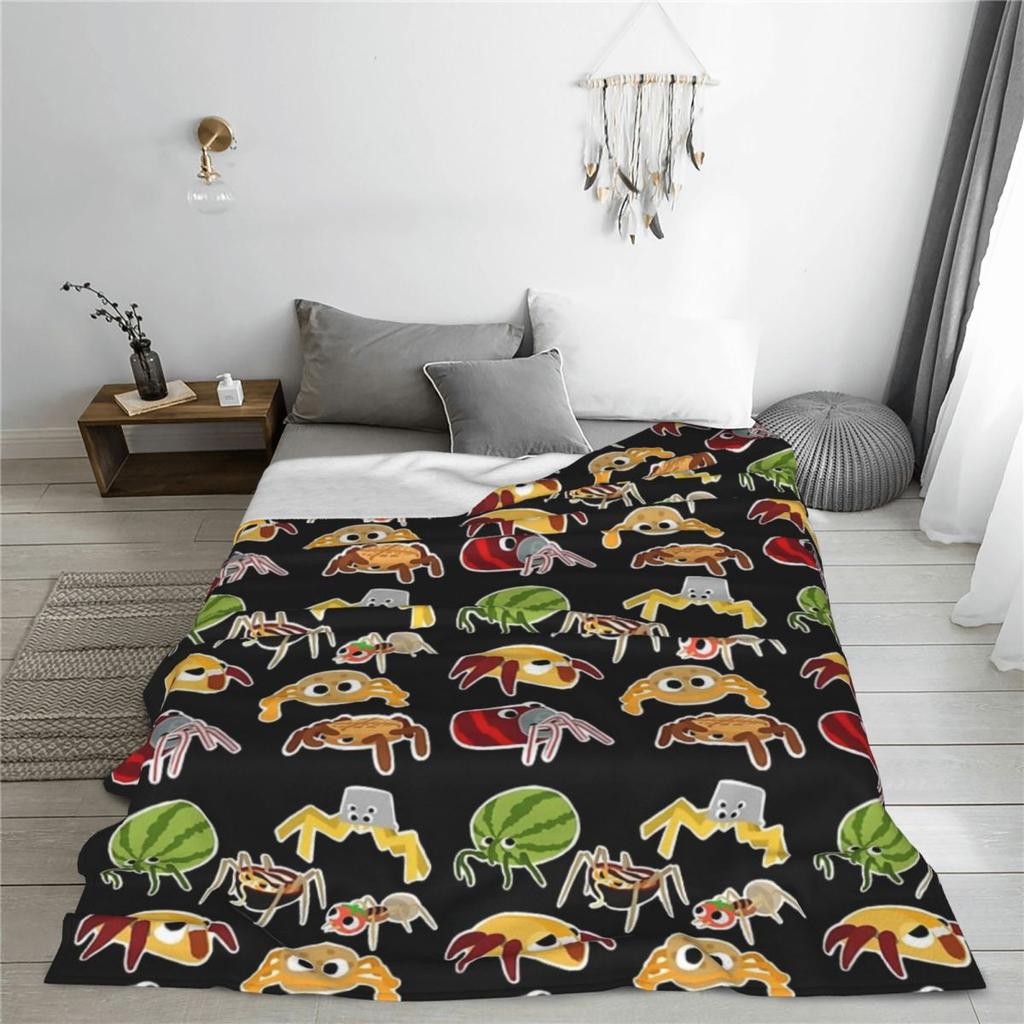 Bugsnax Bug Pack Fan Art Art von Käferdecke Flanell Leichte Überwurfdecken für Zuhause Schlafzimmer Büro Überwürfe Tagesdecke Steppdecke