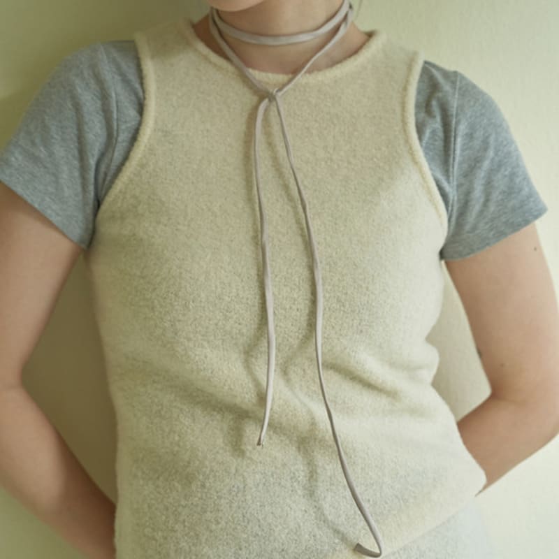 Geegee String Chocker Scarf (cocoa Grey)