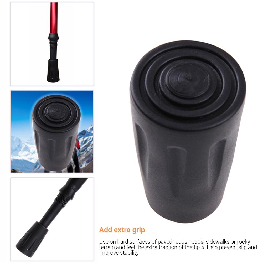 6Pcs Rubber Trekking Poles Tips Protectors Hiking Pole Replacement Flexible Walk Tip for Hiking Trekking Walking Poles
