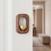 Wooden Door Chime with Metal Bell Small Entry Notification Gentle