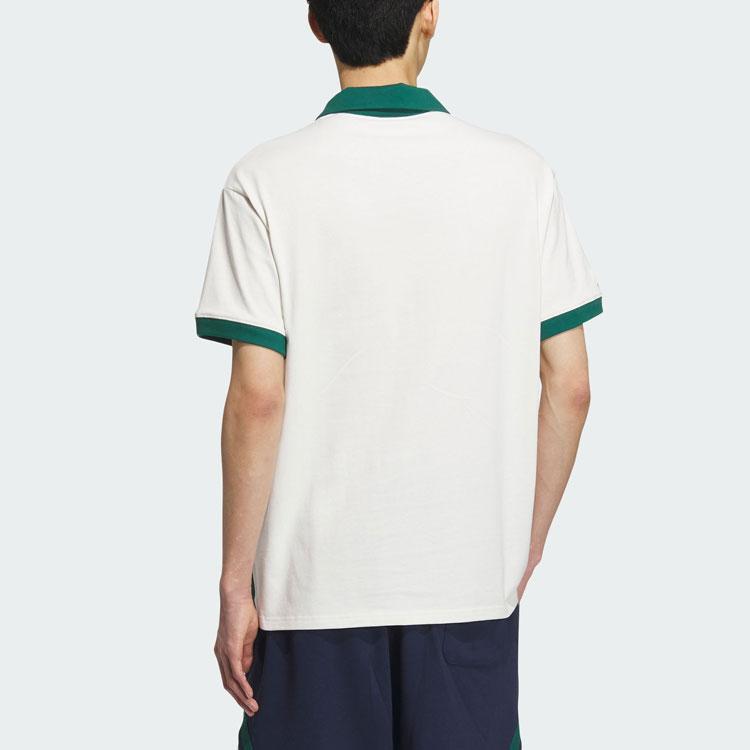 Adidas Originals Disney Dumbo Sportswear Embroidered Logo Colorblock Polo Shirt Unisex Tops White IN1075