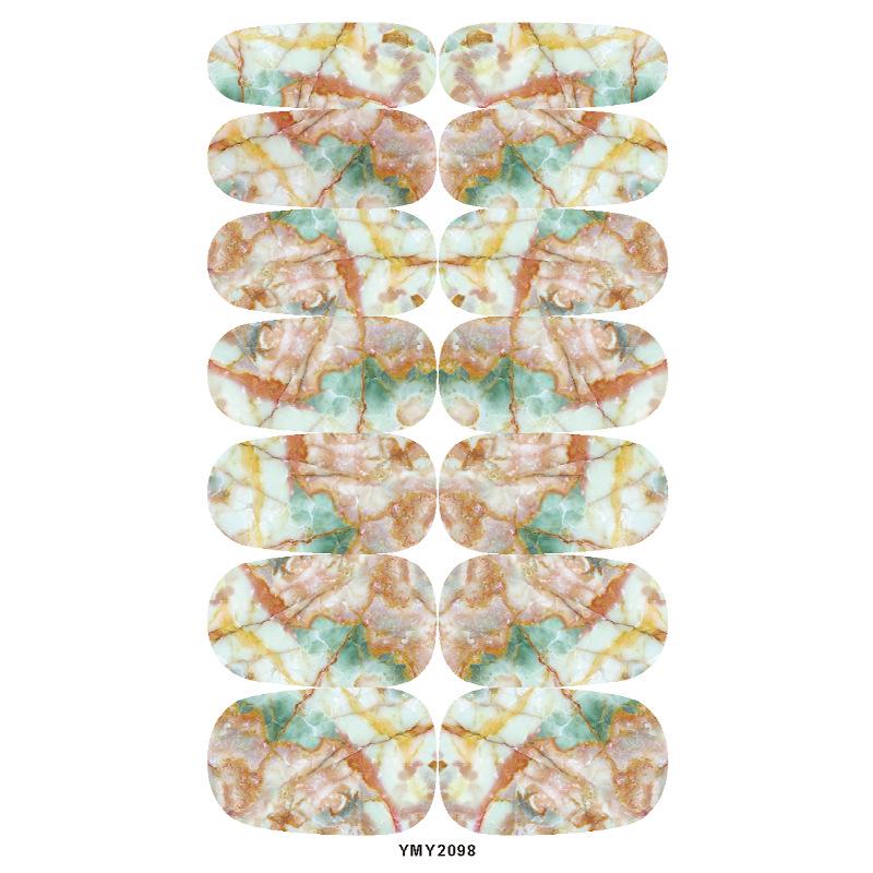 Cross New Marble Pattern Full Cover Nail Art Stickers - Ins Style Hot Stamping (YMY2097-2108)