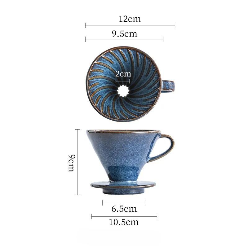 Coffee Maker V Style Funnel Dripper Filter Cup Coffee Accessories Ceramic Coffee Filter Cup Reusable Filters