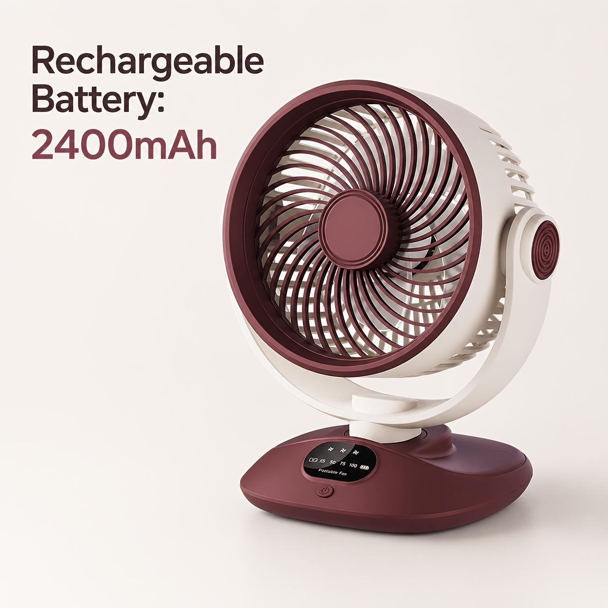 USB Rechargeable Desktop Air Circulator Fan Portable Quiet Cooling Mini Electric Table Fan USB Rechargeable