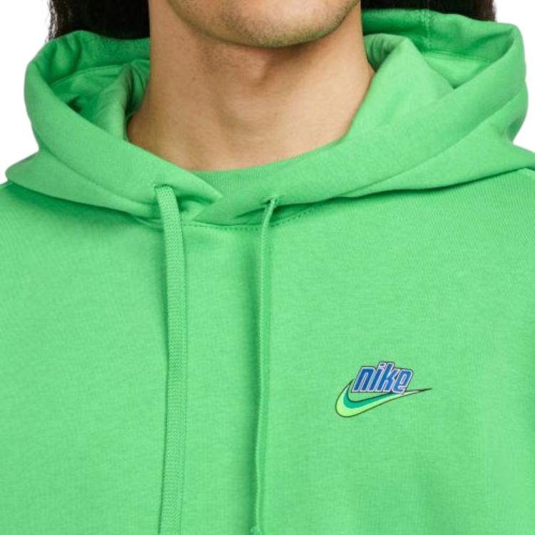 Nike Sportswear Keep It Clean Fleece Hoodie Men Sweatshirt Green DM2200-362