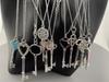 Fashionable Simple  Sterling  Necklace Cute Key Pendant Necklace For Women Jewelry Gift 46CM