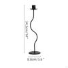 Black Conical Candle Holder Made of Iron, Table Decoration, Versatile, Traditional for Living Room,