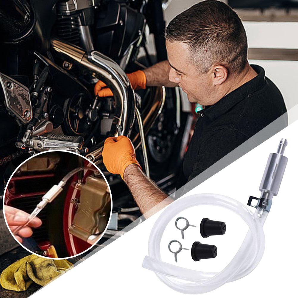 Hydraulic Clutch Brake Bleeder Hose Kit for Motorcycle One Way Valve Tube Bleeding Tool Kit for Motorcycle Clutch Brake Bleeder