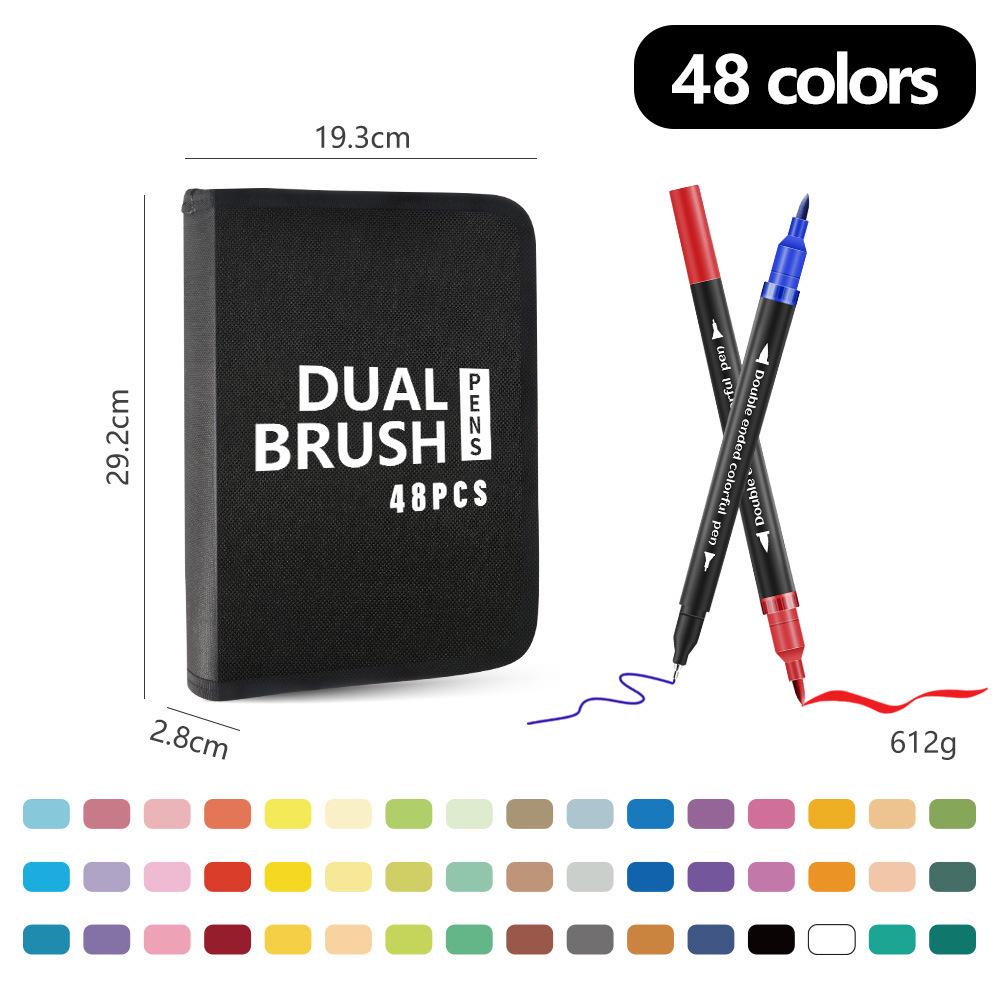 

Double-Ended Washable Watercolor Pens with Oxford Case Set New CD Case Packaging