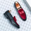 Men's Plus Size Pointed Toe Slip-on Leather Shoes for Formal, Business, Casual, or Wedding Events