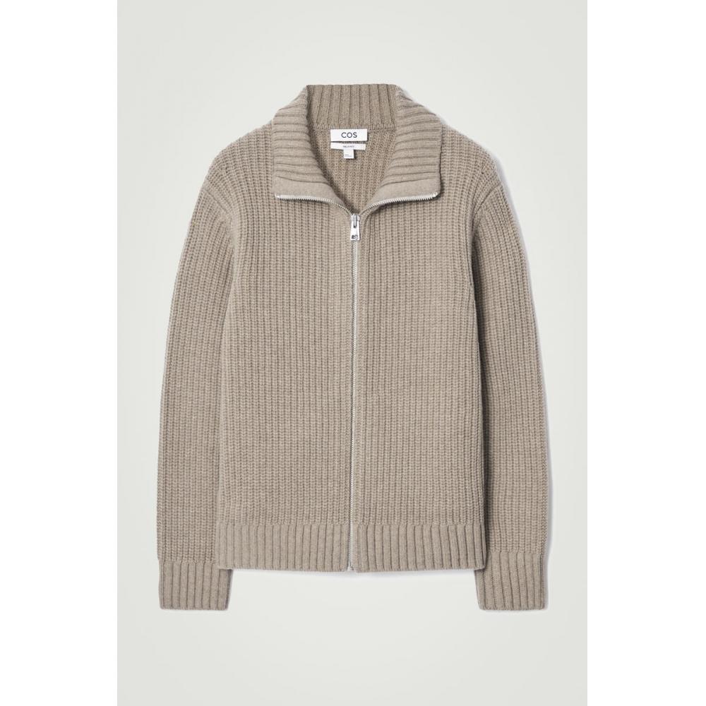 Cos Japan Funnel Neck Knitted Wool Jacket