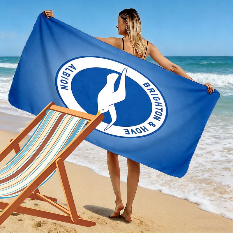 Brighton Print Beach Towel, Large Soft Quick Dry Towel for Beach Camping Swimming
