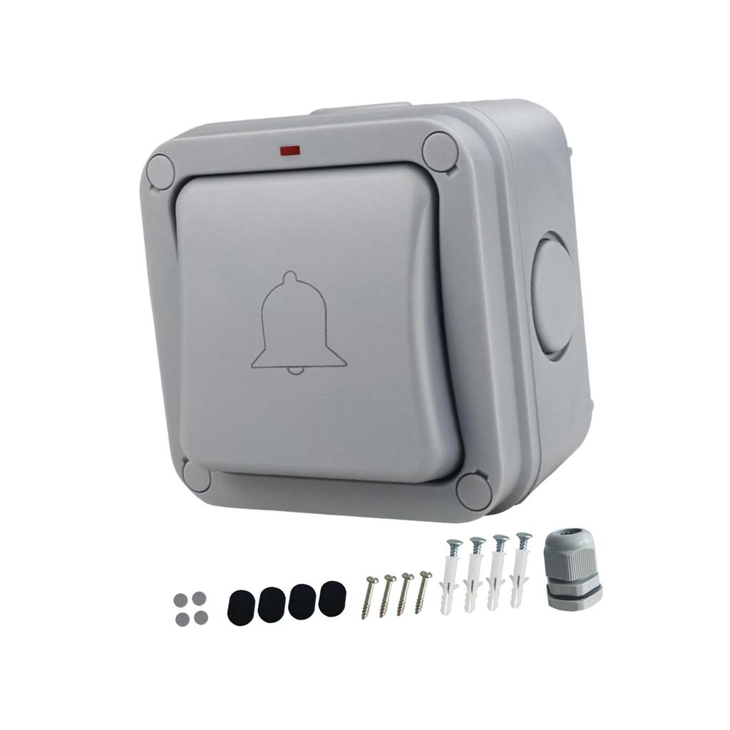 Switch Push Button Doorbell Momentary Contact Resettable Waterproof Wall Buttons