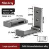 Black Aluminum Alloy Folding Wall-Mounted Coat Hook - Punch-Free, Solid Single Hook