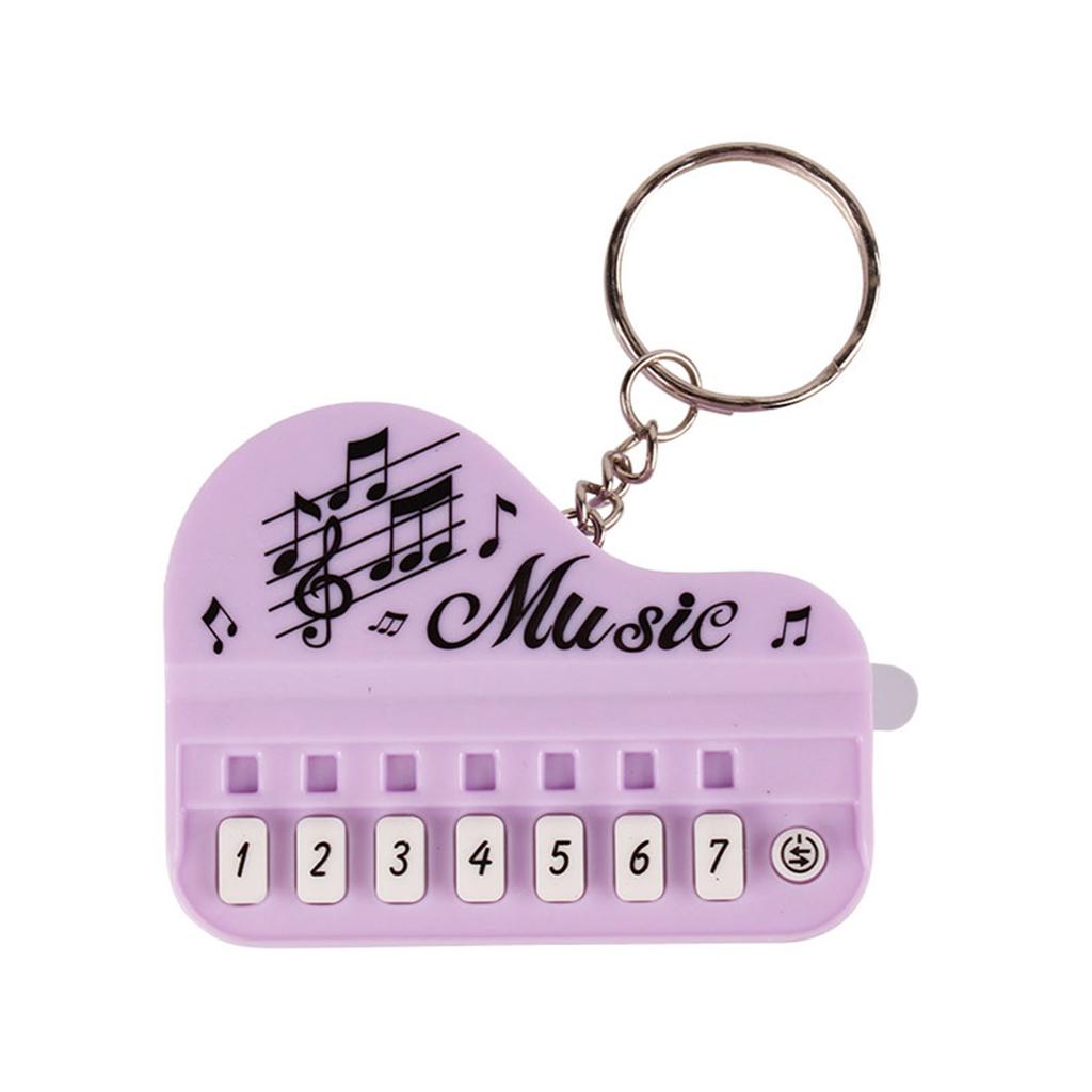 Mini Electronic Keyboard Keychain Pendant Portable Music Toy with Illuminated Keys for Music Lovers & Gift Buyers