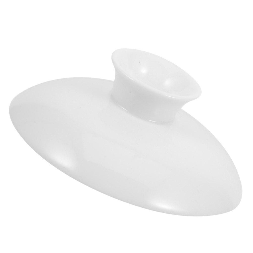 White Ceramic Tea Cup Lid 3 Inch Universal Size for Teacups Mugs Coffee Cups Temperature Retaining Drink Cover Tea Ware