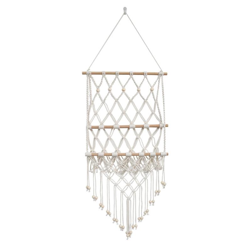 

1 шт. Домашний декор Настенный органайзер Держатель для фото ДИЙ с кисточкой и бусиной Богемский Гобелен ручной работы Стойка для хранения Настенное крепление