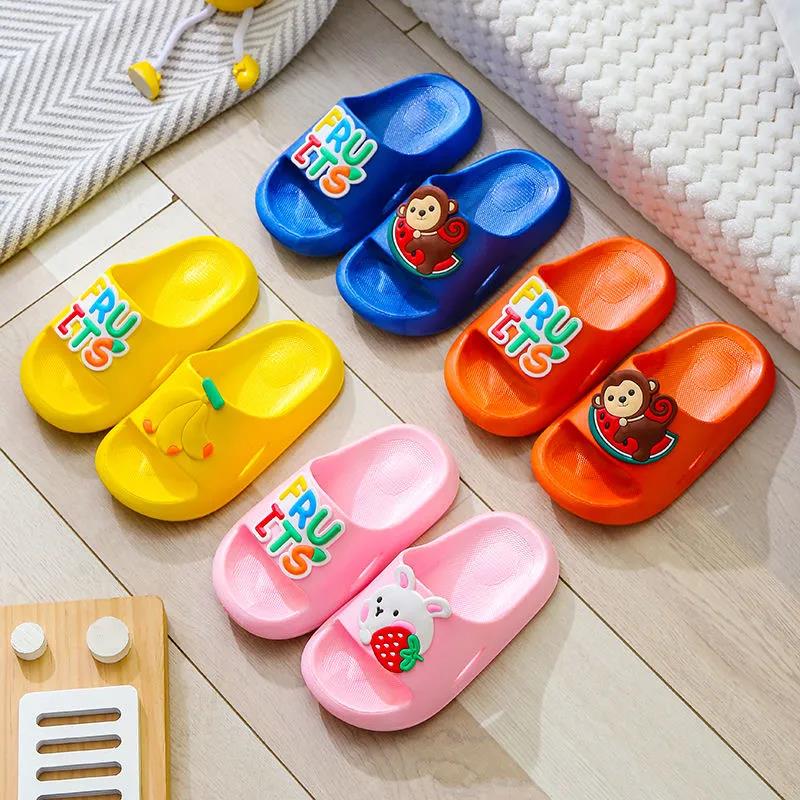 Children's Cute Cartoon Slippers In Summer Boys and Girls Tasteless Antiskid Indoor Home Soft Bottom Non Slip Slippers