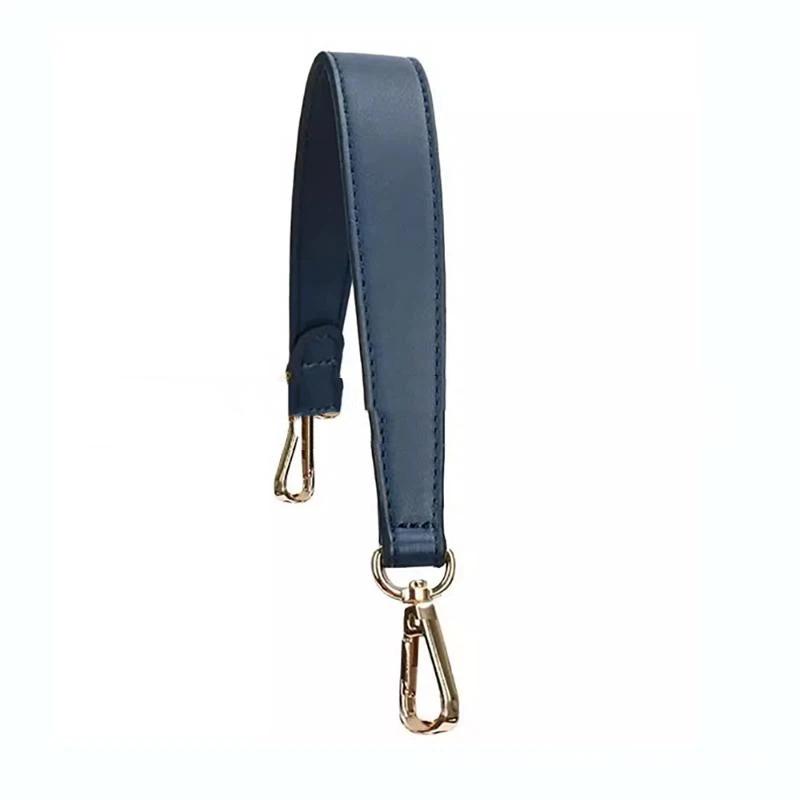Artificial Leather Bag Strap Handbags Handles For Handbag Short Bag Strap Purse Strap Golden Buckle Replacement Bag Belt