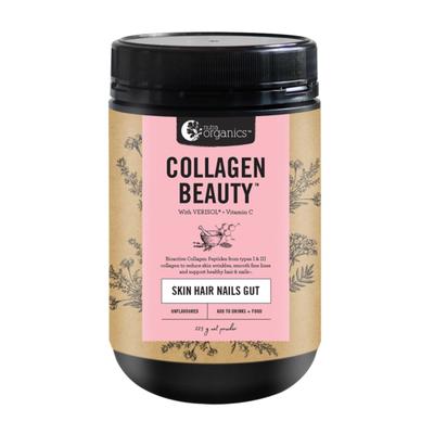 Nutra Organics Collagen Beauty Βιοενεργά Πεπτίδια Κολλαγόνου + Βιταμίνη C Χωρίς Γεύση 225g