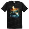 Vintage Classic Rock Album Cover Art T-Shirt mit Meereswellen Fantasy Tee