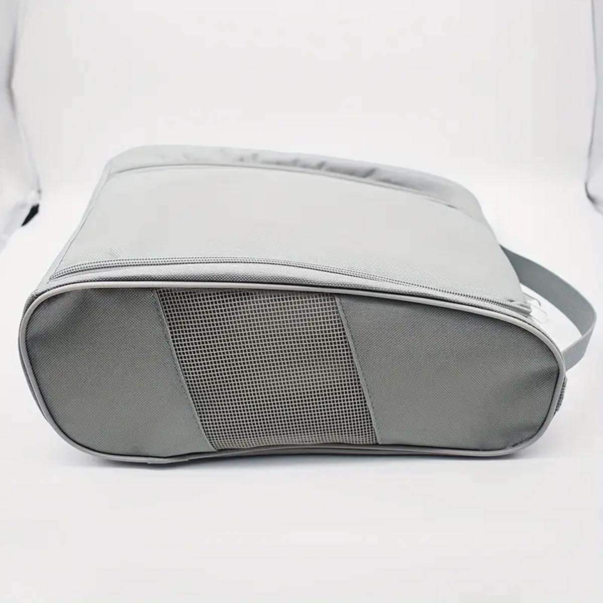 

Portable Golf Shoe Bag - Lightweight Oxford Fabric with Ventilation Panels, Multi-Sport Storage for Football Tennis Shoes серый