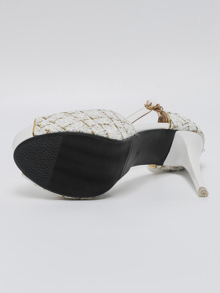 Summer 2025 Chunky Heel Platform Sandals - Breathable, Hollow Design, Large Sizes Available