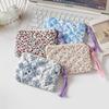 New Plaid Bow Coin Purse Zipper Coin Pouch Women Small Makeup Bag Headphone Data Cable Lipstick Pouch Cute Wallet Cute Purse