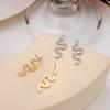 "Retro Snake-Shaped Earrings: European & American Hip-Hop Style"