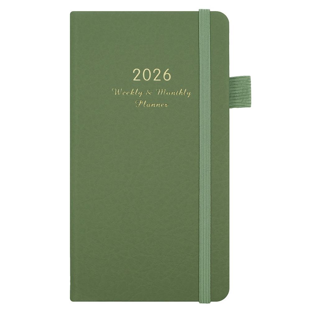 

Learning Plan 2026 Agenda Planner Notebook Life Check-in Goal Habit Schedules Journal Office зелений