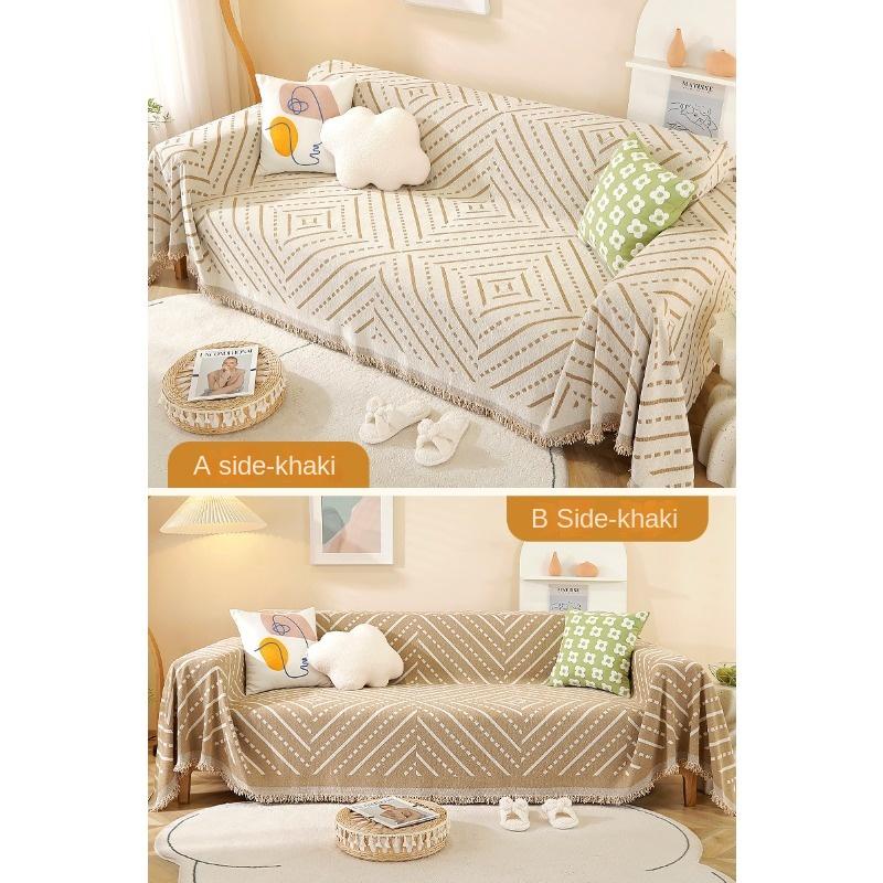 Nordic Style Sofa Cover Cloth Ins Style Full-Cover Sofa Cushion Simple Modern Sofa Cover Four Seasons Universal Sofa Cover Cover