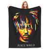 Juice WRLD Music Fuzzy Throw Blanket Xcm for Sofa Bedding The Party Never Ends Funny Lounge Blanket