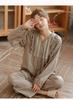 Ladies' Autumn Countryside Elegant Small V-neck Long-sleeved Pants Home Clothes Set