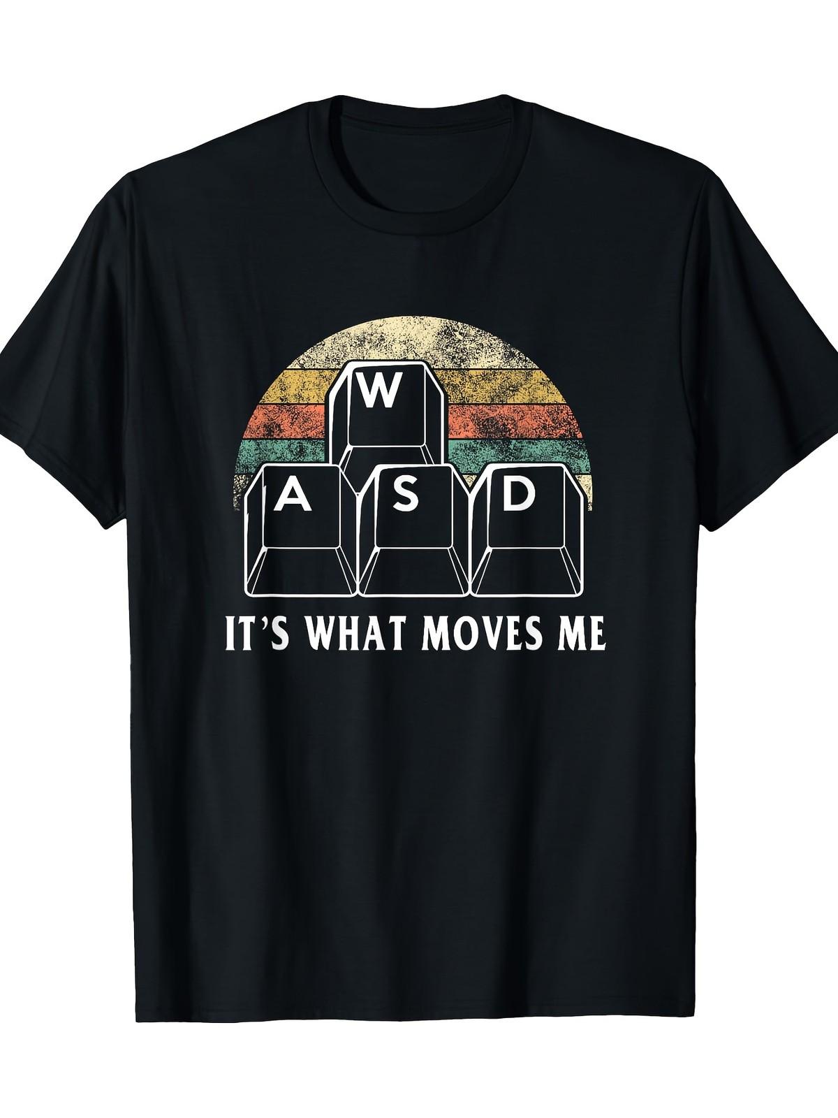WASD It s What Moves Me - Funny PC Gamer Computer Nerd Gift T-Shirt, Men s S разноцветный