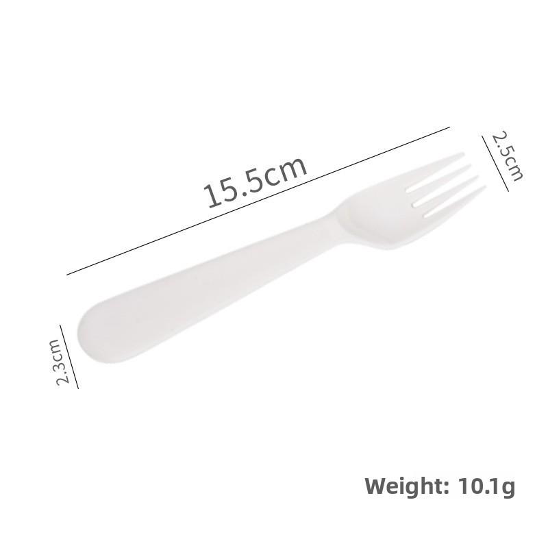 Plastic Spoons and Forks, Household Colorful Children s Teaspoons, Eating Spoons, Thick Soup Spoons, Dessert Spoons, Fruit Forks Fork белый