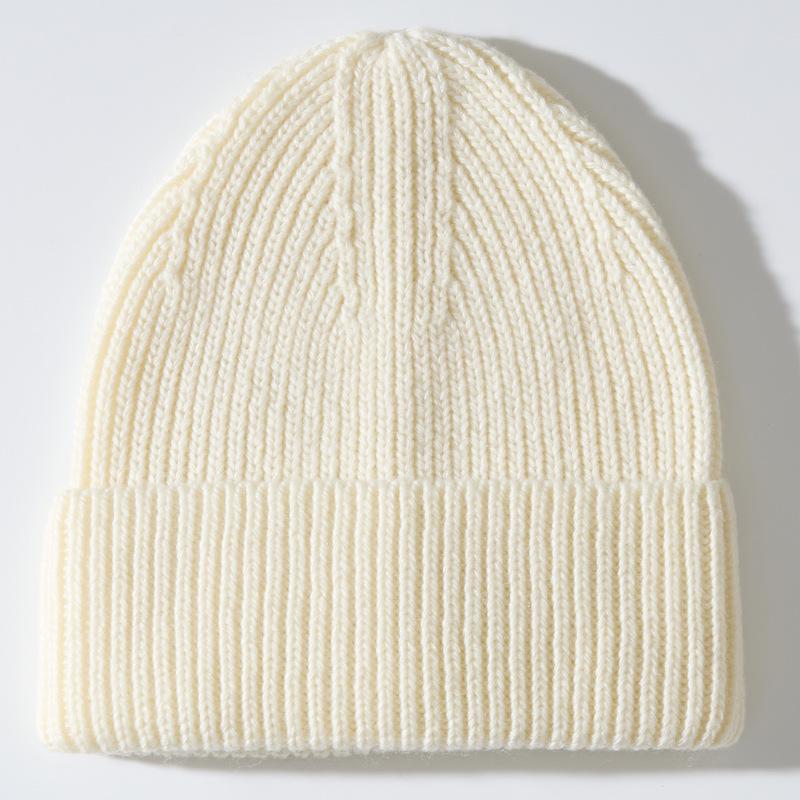 2025 Autumn/Winter Unisex Thick Knit Wool Hat - European & American Inspired Korean Style